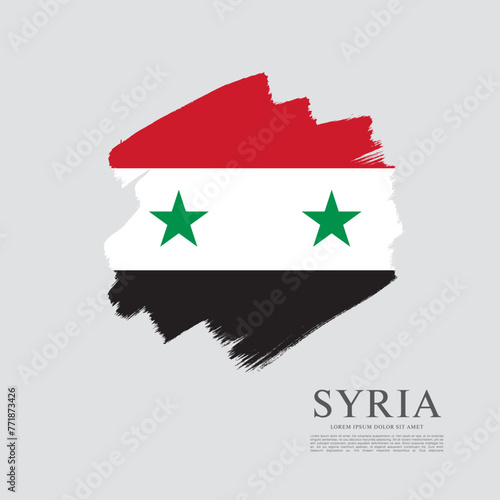 Flag of Syria, vector illustration 