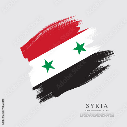 Flag of Syria, vector illustration 