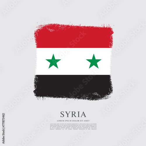 Flag of Syria, vector illustration 