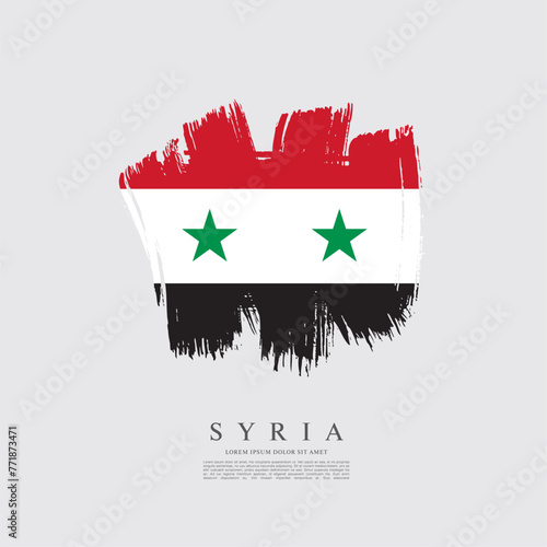 Flag of Syria, vector illustration 