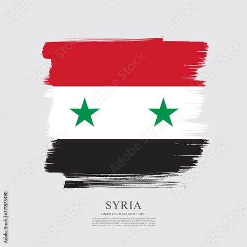Flag of Syria, vector illustration 