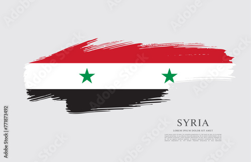 Flag of Syria, vector illustration 