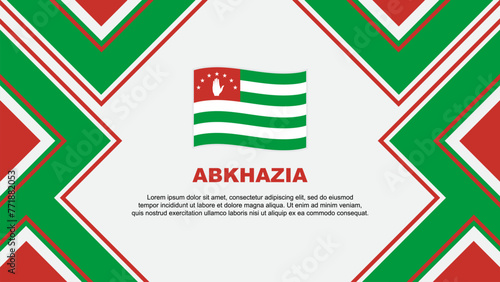 Abkhazia Flag Abstract Background Design Template. Abkhazia Independence Day Banner Wallpaper Vector Illustration. Abkhazia Vector
