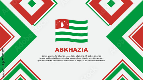 Abkhazia Flag Abstract Background Design Template. Abkhazia Independence Day Banner Wallpaper Vector Illustration. Abkhazia Independence Day