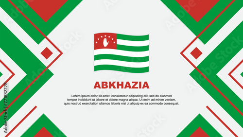Abkhazia Flag Abstract Background Design Template. Abkhazia Independence Day Banner Wallpaper Vector Illustration. Abkhazia Illustration