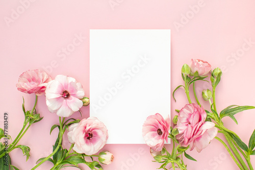 분홍색 꽃 배경과 카피공간 © EUNKYOUNG