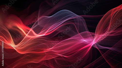 Abstract wave background digital composition with flowing lines, Digital artwork featuring flowing abstract lines creating a wave-like background.