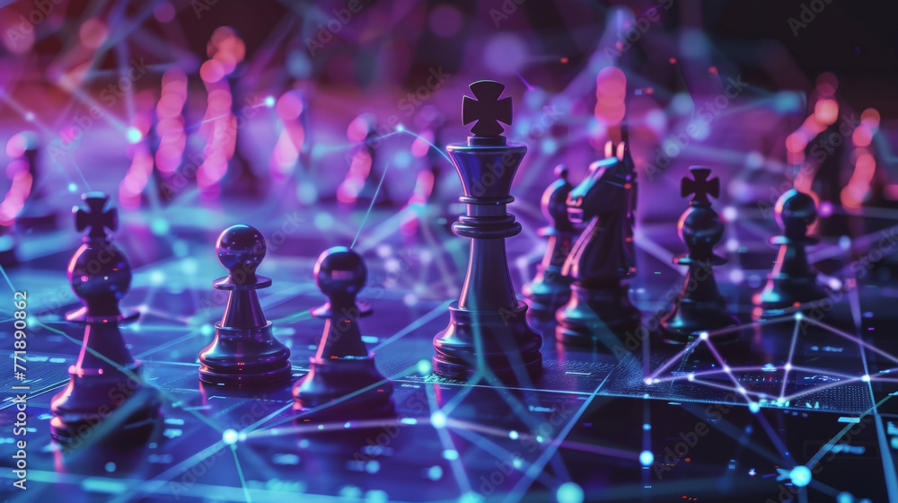 Competitive analysis visualized as a chess game with market players ...