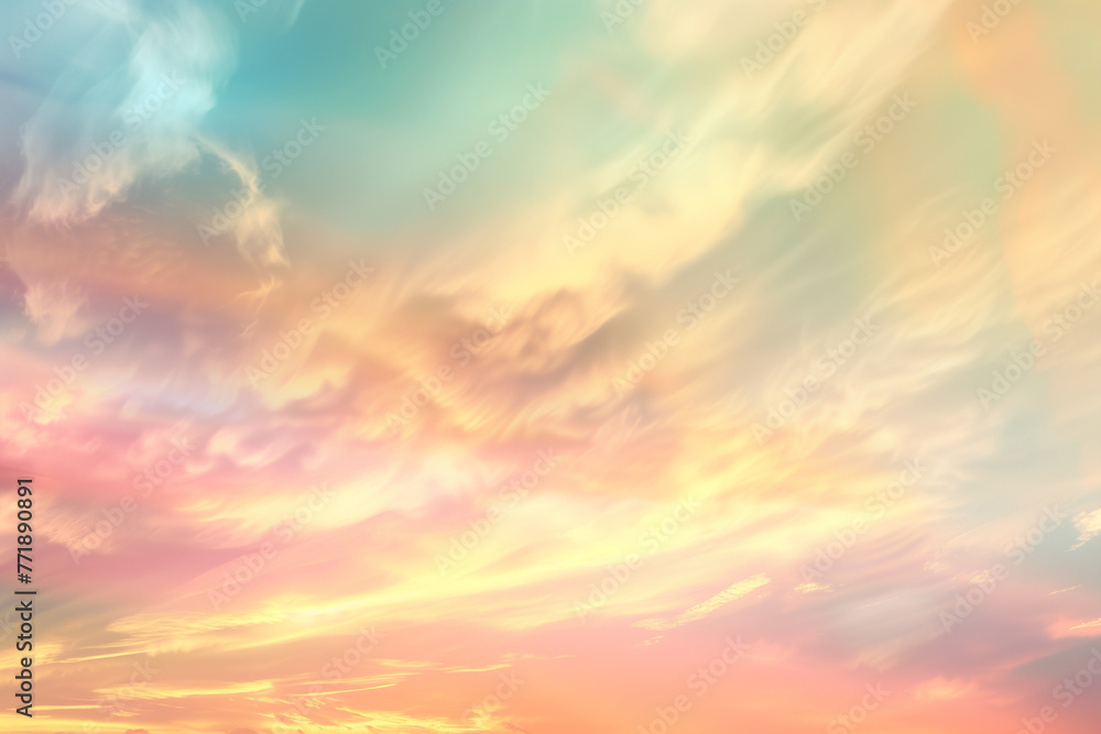 Sunset hues abstract, colorful sky watercolor, vibrant sunrise background