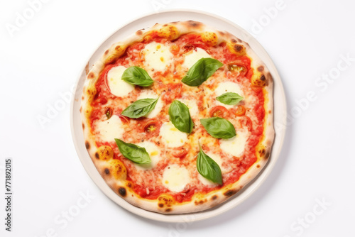 Classic Margherita Pizza with Fresh Basil and Mozzarella Cheese