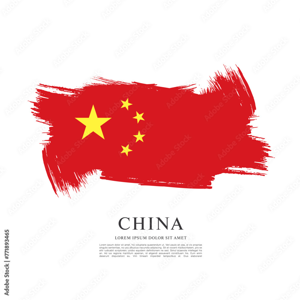 Flag of People's Republic of China, vector illustration Flag of People's Republic of China, vector illustration