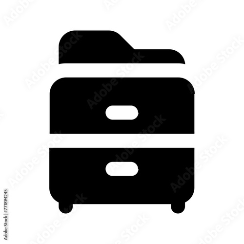 filing cabinet glyph icon