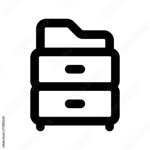 filing cabinet line icon