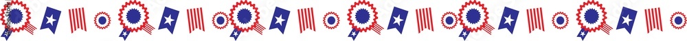 Fototapeta premium The USA flag border for celebration or holiday concept.