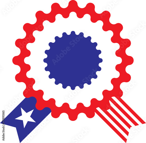 The USA flag border  for celebration or holiday concept.
