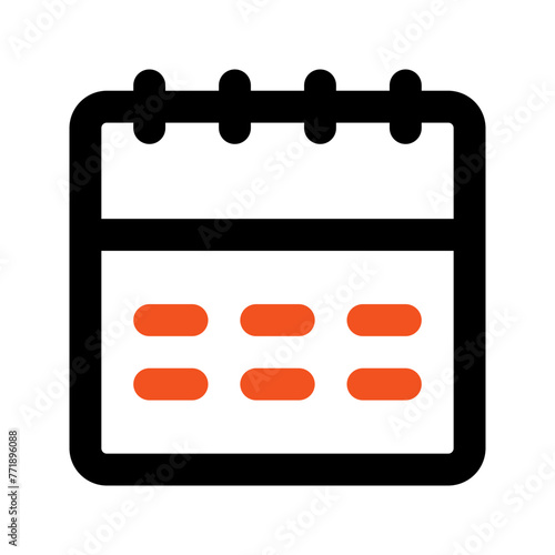 calendar outline color icon