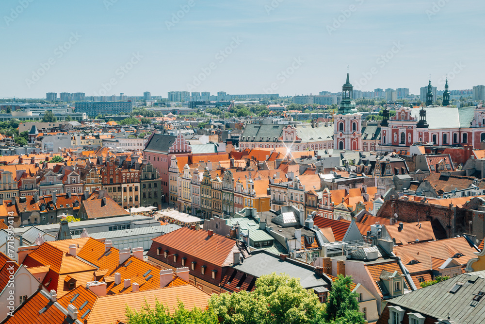 View of Poznan old town in Poland