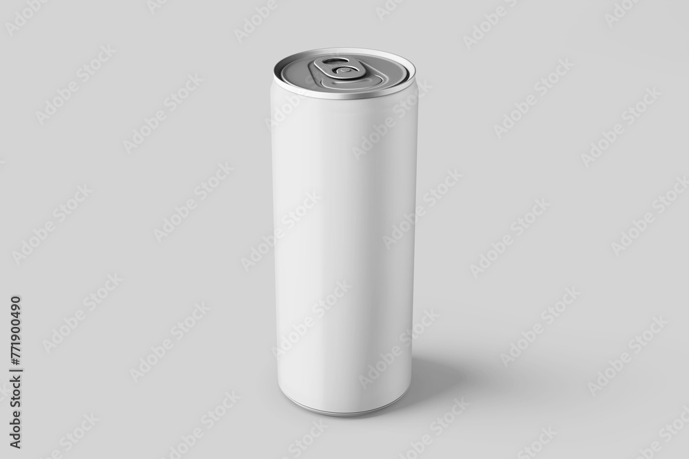 standing blank modern long slim glossy aluminum metal tin energy cola soda brand drink can beverage product package realistic mockup design template 3d render illustration isolated in front view standing blank modern long slim glossy aluminum metal tin energy cola soda brand drink can beverage product package realistic mockup design template 3d render illustration isolated in front view