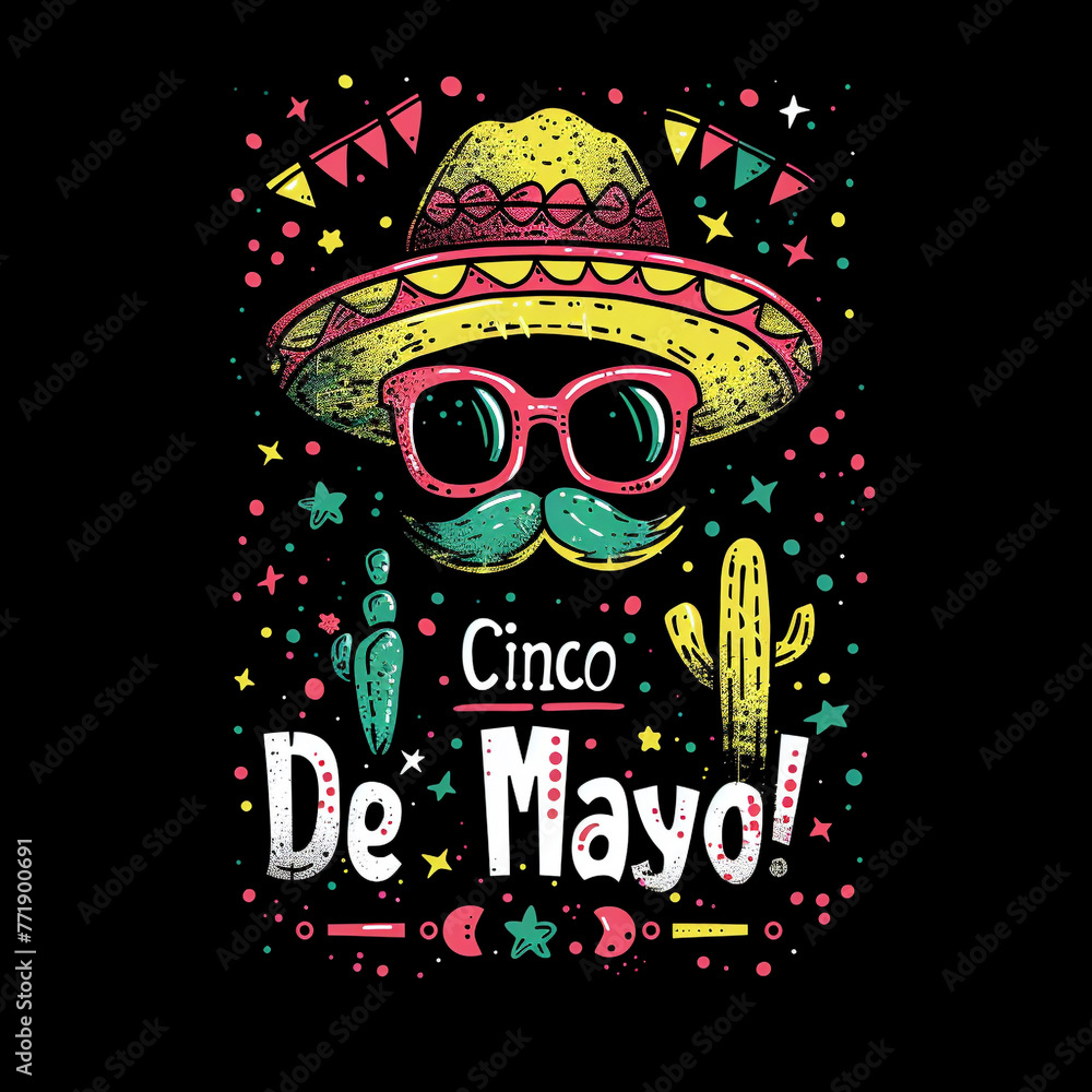 Sticker Include the text Cinco De Mayo Sticker Include the text Cinco De Mayo