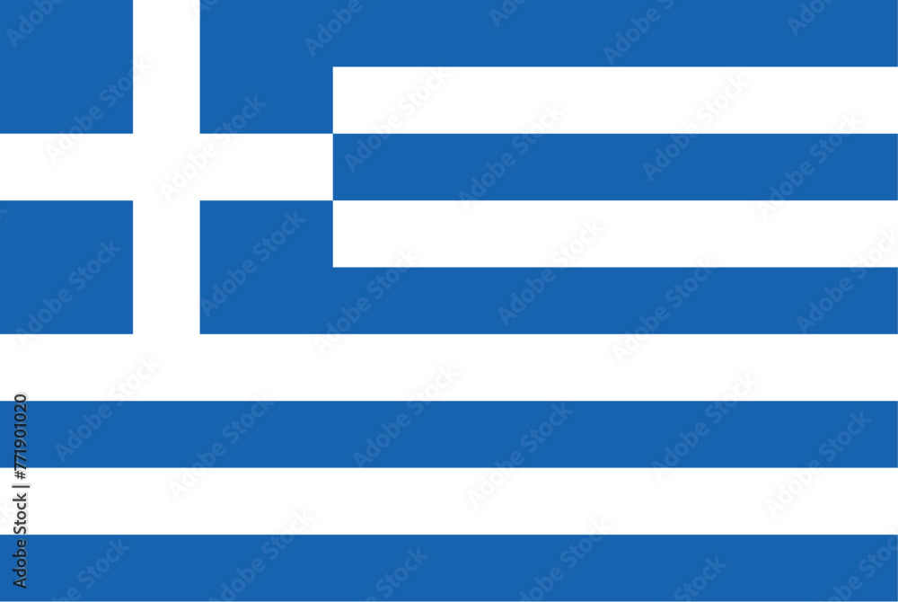 Flag of Greece, brush stroke background - obrazy, fototapety, plakaty 