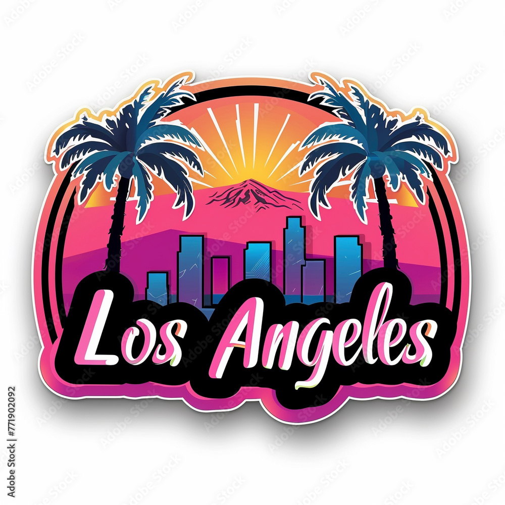 Sticker Include the text Los Angeles