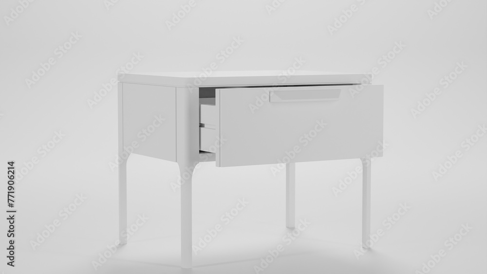 Dark brown wood bedside table with drawer premium photo 3d render Dark brown wood bedside table with drawer premium photo 3d render
