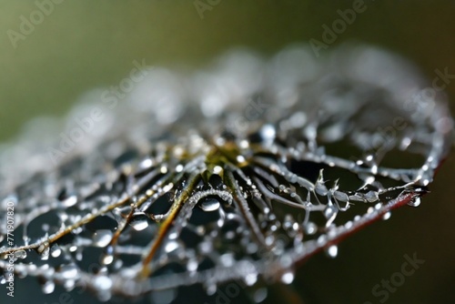 spider web  with dew