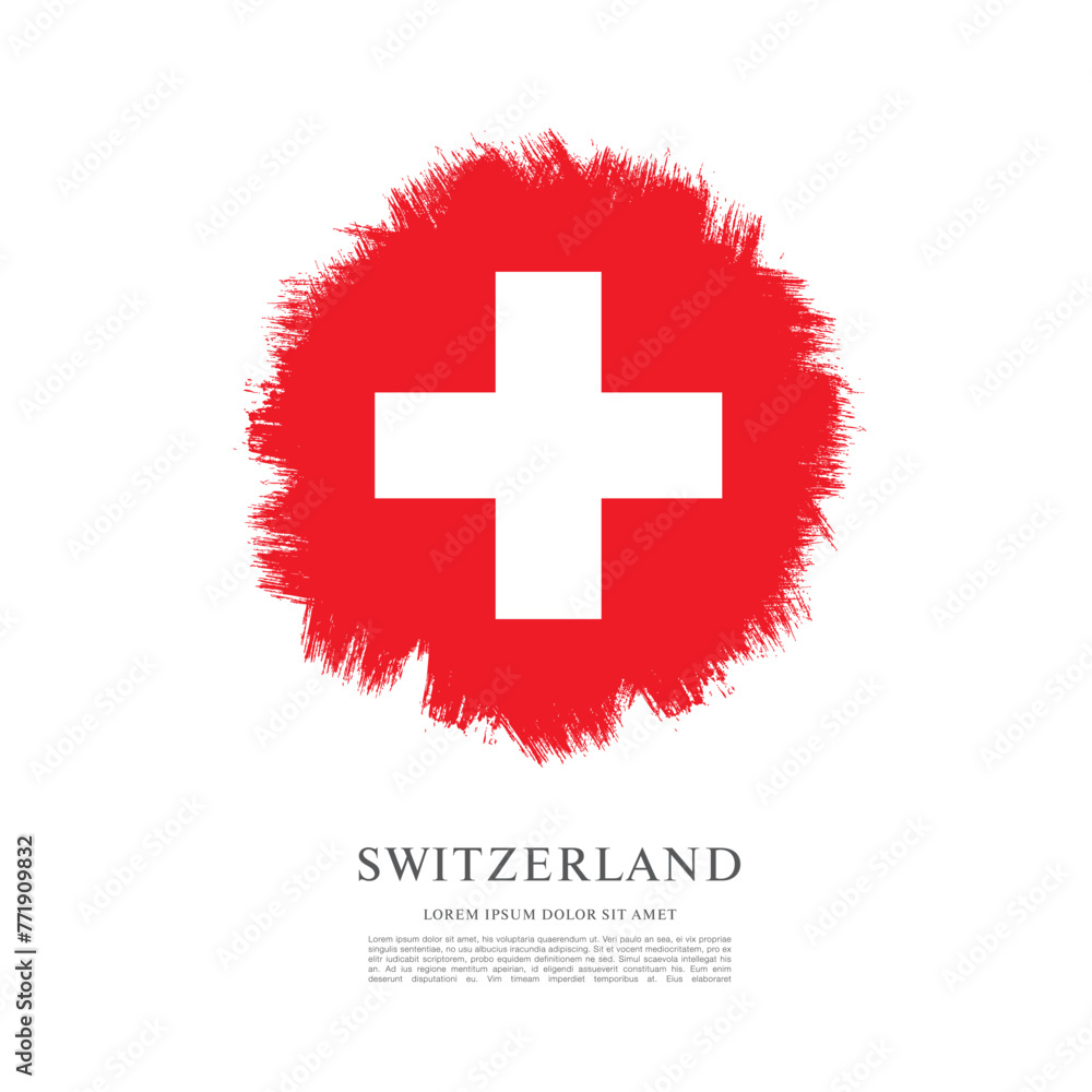 Flag of Switzerland, vector graphic Flag of Switzerland, vector graphic