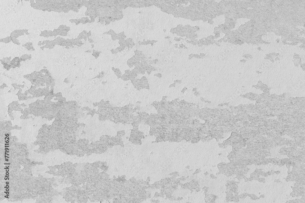 Obraz premium White peeling paint with old grey concrete wall cement texture background