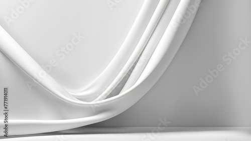 Wallpaper Mural Elegant 3D White Fabric Stylish Background for Fashion and Beauty Product Displays Torontodigital.ca