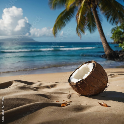 Wallpaper Mural coconut on a beach, travel, holiday, getaway, beach, adventure, relaxation, tourism, explore, resort, cruise,beach, island, Torontodigital.ca