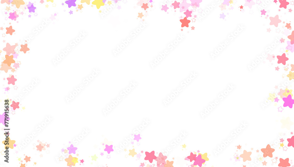 colorful star frame overlay flying star on transparent background, PNG colorful star frame overlay flying star on transparent background, PNG