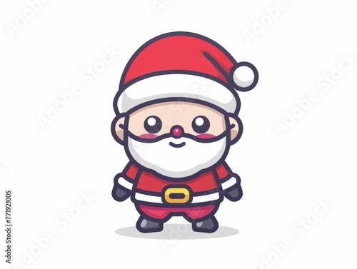 The adorable Chibi Santa is spreading holiday cheer with his cute and chubby figure, Generated by AI © No1else