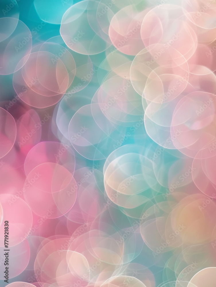 Softly blurred circles, minimalist abstract background, pastel hues, dreamy and gentle