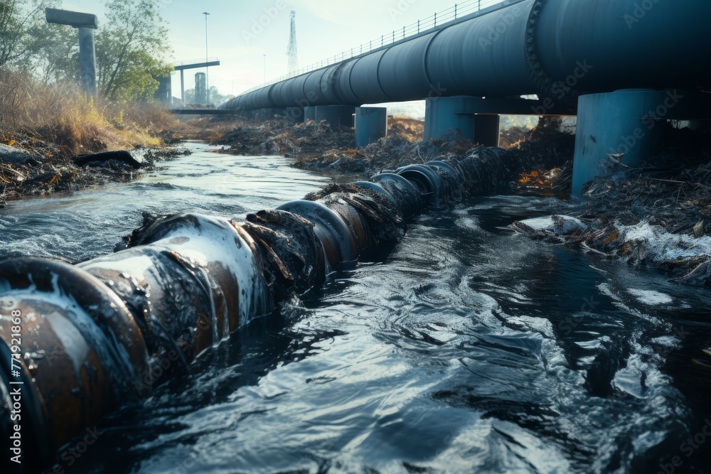 Waste concept depicting the environmental issue of pollution