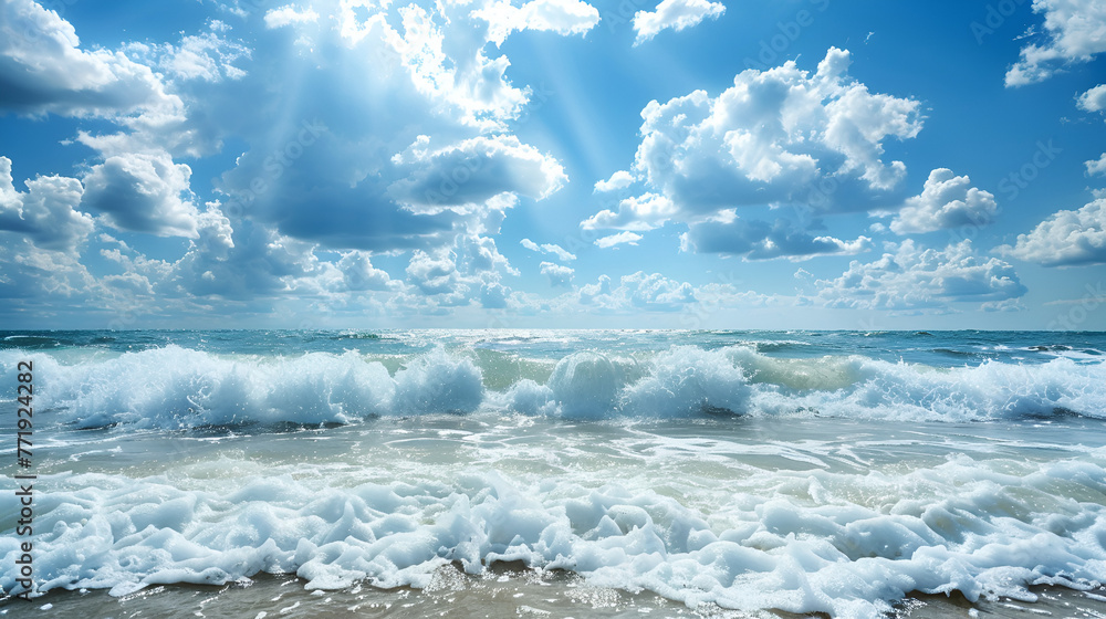 Obraz premium blue sky and clouds , generative ai