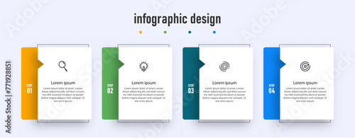 infographic design presentation business infographic template with 4 options	
