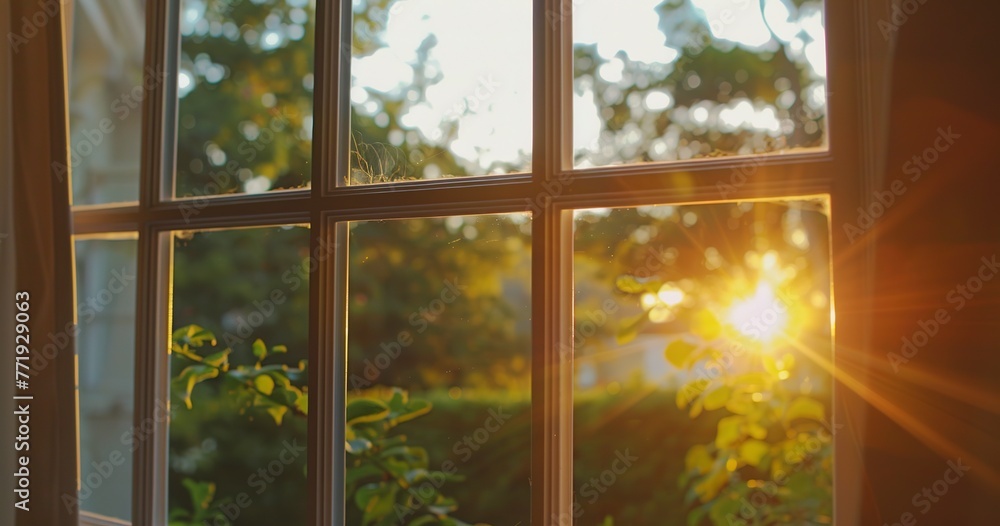 Window frame installation, close view, golden hour, wide lens, framing the view meticulously. Window frame installation, close view, golden hour, wide lens, framing the view meticulously.