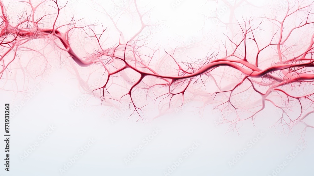 Clear Vascular System on White Background Clear Vascular System on White Background