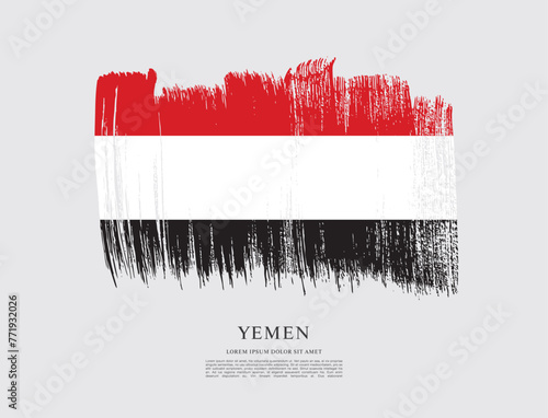 Flag of Yemen vector graphic photo