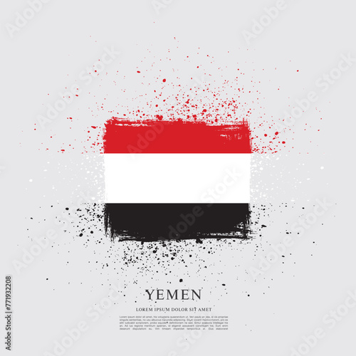 Flag of Yemen vector graphic photo