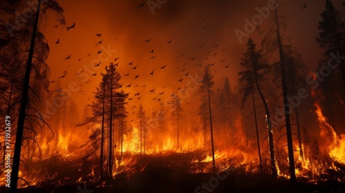 Devastating phenomenon of wildfires