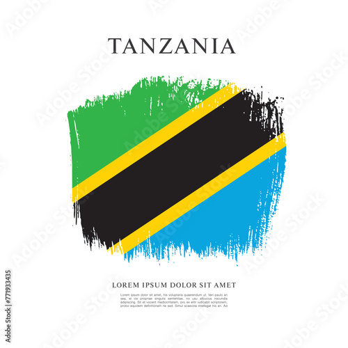 Flag of Tanzania  vector illustration