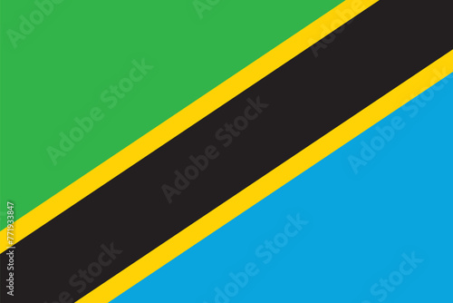 Flag of Tanzania, vector illustration