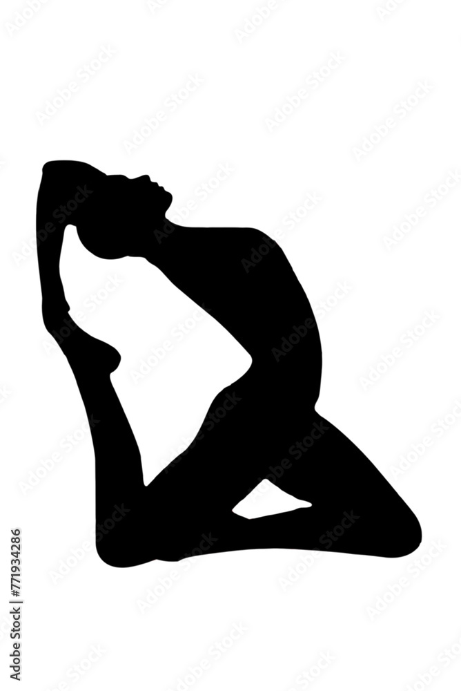 silhouette woman in yoga movements pilates body exercise vector image isolated on white transparent background silhouette woman in yoga movements pilates body exercise vector image isolated on white transparent background
