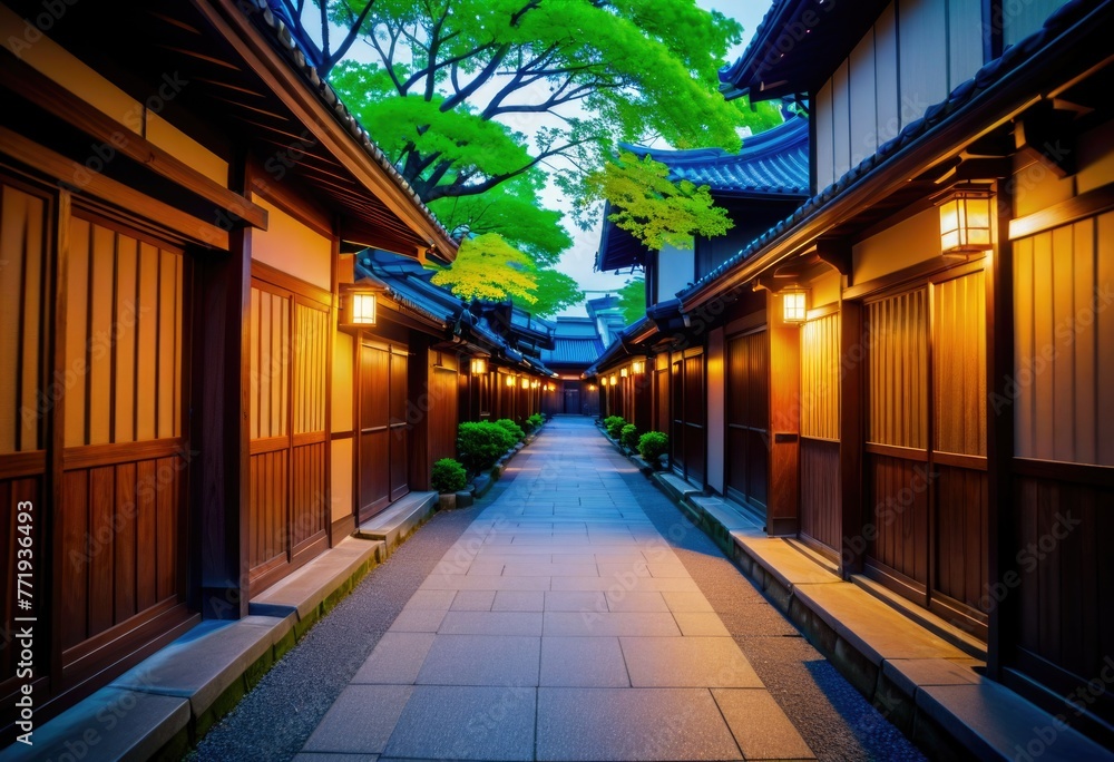 Stroll along the Japanese walkway in Gion town, an old district adorned with traditional wooden homes, offering a serene travel spot