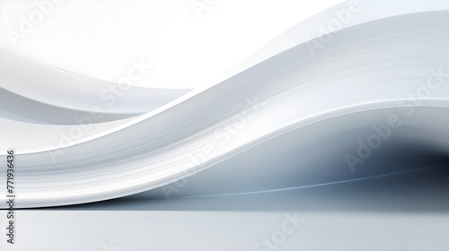 Abstract Design Background, light beam from the white light, minimalism, rollerwave, white and silver, commercial imagery. For Design, Background, Cover, Poster, Banner, PPT, KV, Wallpaper