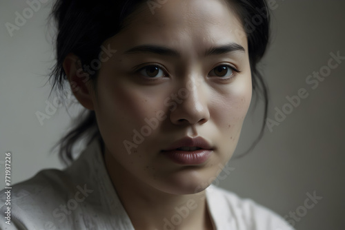 A portrait of an Asian girl