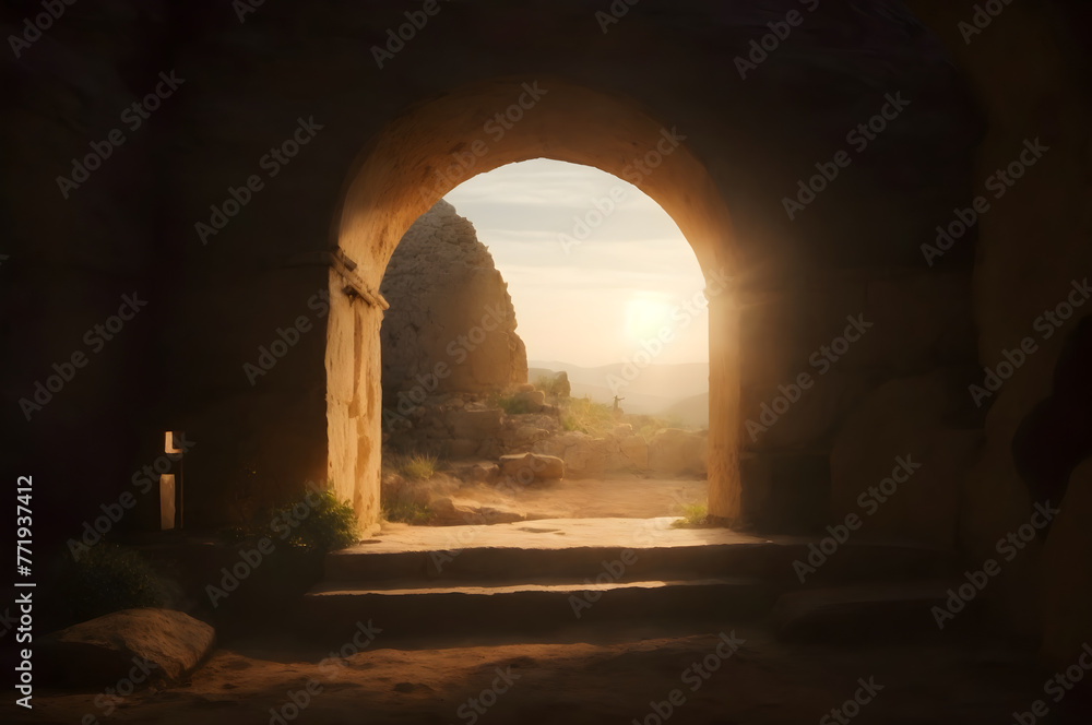 The empty tomb Jesus resurrected as in bible