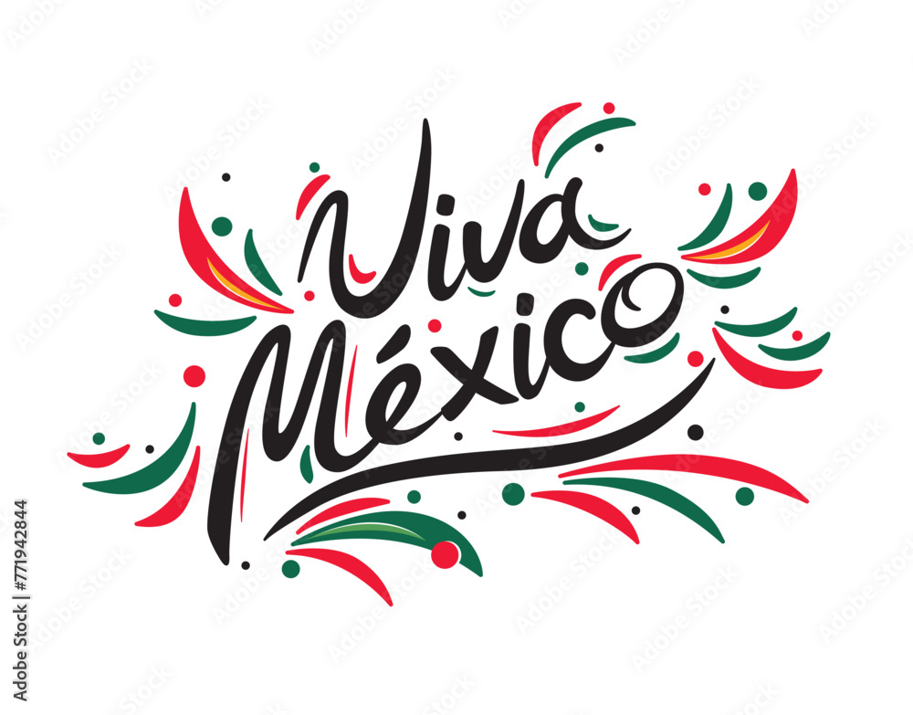 Obraz premium Mexican vector banner layout design. Viva Mexico holiday, vector illustration.